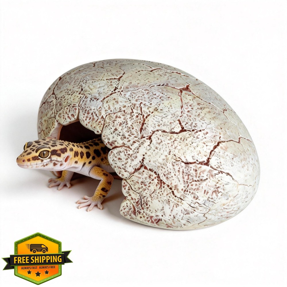 Dinosaur Egg Reptile Hide – Resin Cave for Leopard Gecko, Bearded Dragon and …