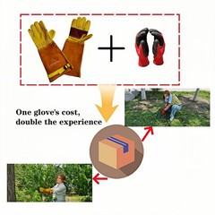 Gardening Gloves for Rose and Cactus Handling,Cow Leather Garden Gloves Thorn…