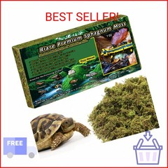Riare 7 OZ Premium Sphagnum Moss for Reptiles- 10QT Natural Live Moss Reptile Mo