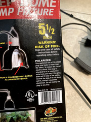 Zoo Med Mini Combo Deep Dome Heat Lamp Fixture 4 Sockets + Spring Clips 4 Iguana