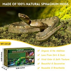 2.6LB Sphagnum Moss for Reptiles, 100QT Natural Live Moss Terrarium Bedding