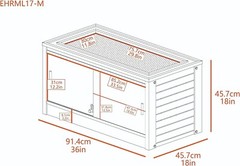 New Age Pet ECOFLEX 36″ Medium Mojave Reptile Habitat Enclosure Lounge in Grey