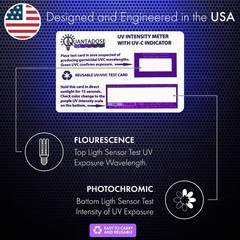 ® UVC Light Test Card with UVC Light Wavelength Indicator and Photochromic UV…