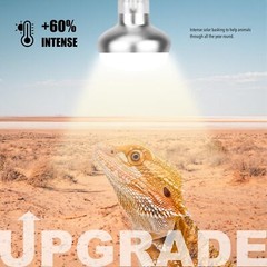 Reptile Heat Lamp 2-Pack 75W Basking Bulb Light for Reptiles UVA Daylight Bas…