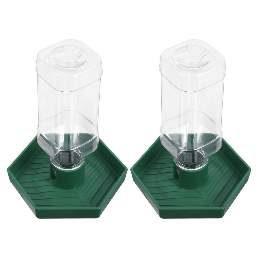 2Pcs Reusable Plastic Corner Water Bowls for Reptiles Indoor Turtle Lizard Use