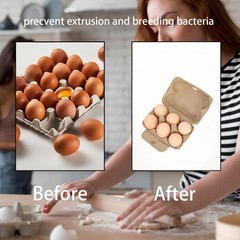 40 Pack Egg Cartons Cheap Bulk, 2×3 Style Reusable Empty Natural Paper Pulp E…