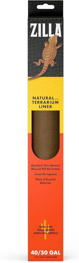 Reptile Terrarium Bedding Substrate Floor Liner, Brown, 30BR/40BR/50/65G, 17.25″
