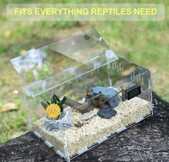Reptile Terrarium Aquarium Breeding Tank Acrylic Reptile Feeding Box