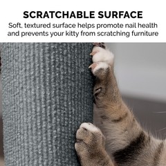 Furhaven Wrap Around Scratching Post Cover for Indoor Cats, Fits Posts Up to …