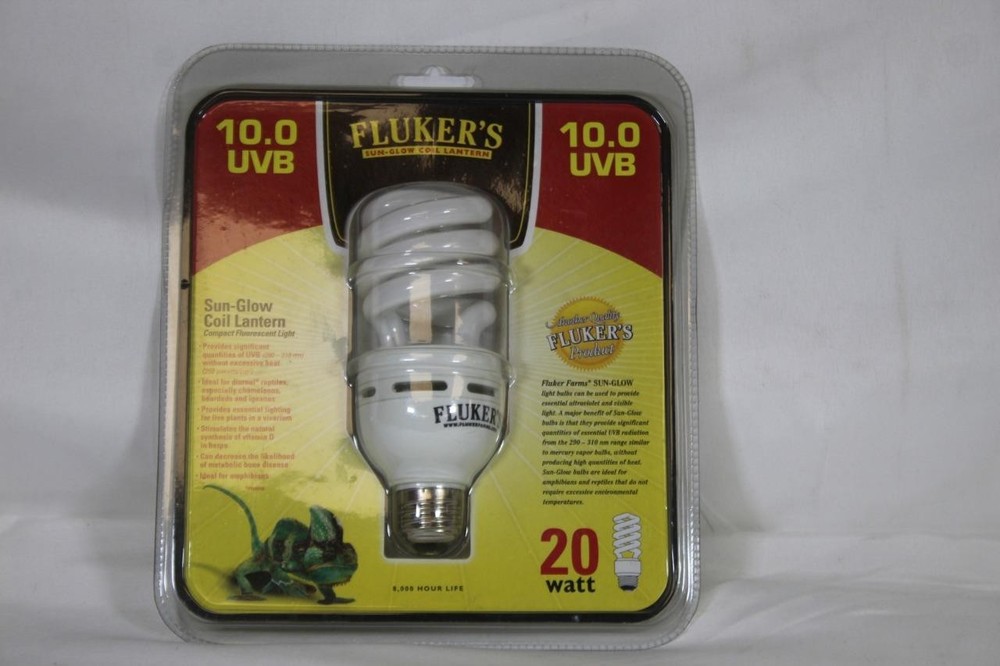 Fluker’s Sun Glow Coil Lantern 10.0 UVB 20W Reptile Bulb