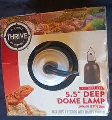New in Open Box Thrive 5.5″ Deep Dome Lamp For Reptiles 6 ft (FREE SHIPPING)