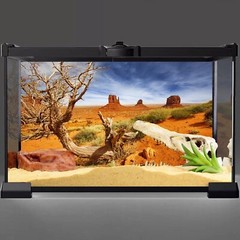 48X18 Inches Reptile Habitat Background Orange Desert Terrarium Background Durab
