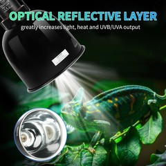 Reptile Light Fixture, 5.5 Inch Dome Lamp Fixture with Reptile Heat Lamp Bulb…