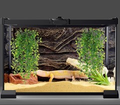 HERCOCCI Reptile Plants, 2 Pack Terrarium Hanging Plants Vines Artificial Lea…