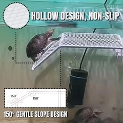 Heavy Duty Metal Turtle Basking Platform 7.87 Inches White Strong Support Design