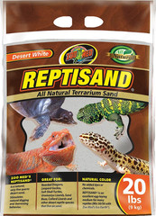 ZOO MED ReptiSand Reptile Sand, Desert White, 20-lb bag (Unused & Sealed)
