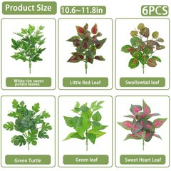 PINVNBY Reptile Plants 6pk Hanging Suction Cup