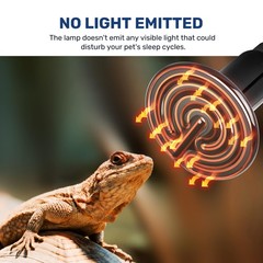 Reptile Heat Lamp 150W Ceramic Heat Emitter, No Light Emitting Heat Bulbs for…