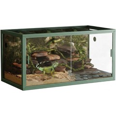 48″x24″x24″ Reptile Enclosure 120 Gallon Large Reptile Terrarium Habitat Tank