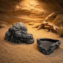 Terrarium Hide Cave Easy to Assimilate Naturally Spotted Gecko Hide Sturdy