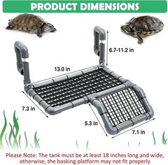 Hanging Turtle Basking Platform, Plastic Turtle Dock Basking Area with Climbing