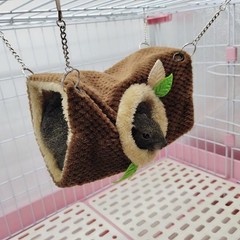 Small Animal Hammock, Hamster Hanging Bunkbed Hammock & Tunnel Warm Bed House…