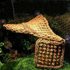 PINVNBY Bearded Dragon Hammock,Reptile Lounger Natural Medium, As Shown