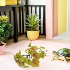 Artificial Foliage for Reptile Tank Hanging Plants with Suction Cup