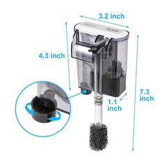DaToo Aquarium Hang On Filter Small Fish Tank Hanging Filter Power Waterfall …