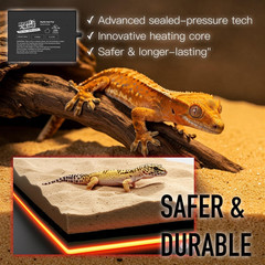 Reptile Heat Pad, 6″ X 8″ 8W, Heating Pad for Reptile Tank, Lizard, Snake, Beard