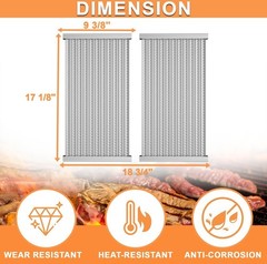 17 1/8 X 9 3/8″ Grill Emitter Grates for Charbroil TRU-Infrared 2 Burner 4636…