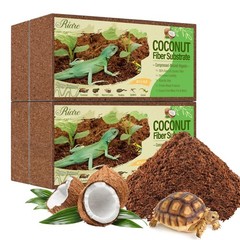 Riare 4 Pack Natural Coconut Fiber Substrate for Reptile- Premium 4 pack