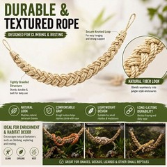 kaiwankalo Snake Enclosure Accessories, Reptile Climbing Toy Natural Beige