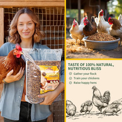 Dried Mealworms 5LB, 100% Natural, Non-Gmo Mealworms for Chickens – High Protein