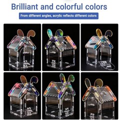 Acrylic Jumping Spider Enclosure with Magnetic Lock 3mm Clear Terrarium Habitat