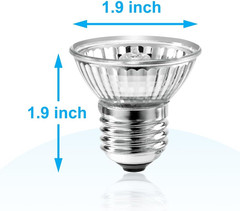 Reptile Heat Lamp Turtle Heating Light 4PCS 50W UVA UVB Heat Bulb Simulated Sunl