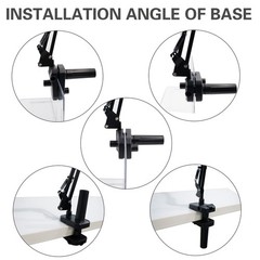 Reptile Heat Lamp Stand Clip-Type, Black Metal Multi-Position Adjustable Ligh…