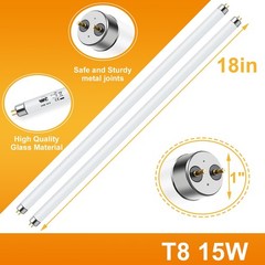 T8 15W UVB 10.0 Reptile Light, 18inch UVA UVB Reptile Light Bulb 2 Pack, Fluo…