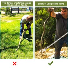 47″52″Extra Heavy Duty Reptile Snake Tongs Grabber Rattle Snake Catcher Wide Jaw