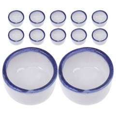 12Pcs Small Durable Ceramic Feeding Bowls for Spider Tarantula and Hermit Crab