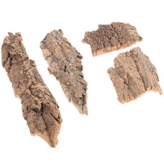 4Pcs Reusable Natural Tree Bark Reptile Climbing Platforms Durable Pet Decor