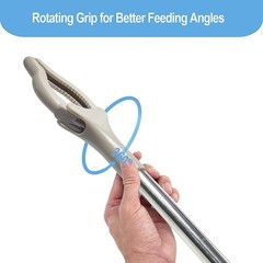 Duedusto Snake Feeding Tongs, 16 Inch Reptile Ball Python Grey