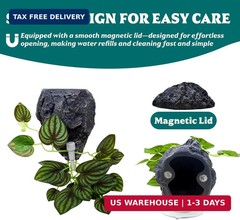 Reptile Water Dish with Dripper, Adjustable Wall-Mounted Water Bowl for Terrariu