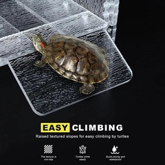 Adjustable Turtle Basking Platform, 10-13″ Wide, Slip-Resistant Ramp, Acrylic…