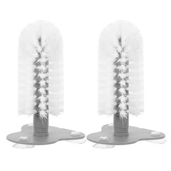 2Pcs Durable Turtle Brush with Suction Cup Soft Bristles for Tank Cleaning