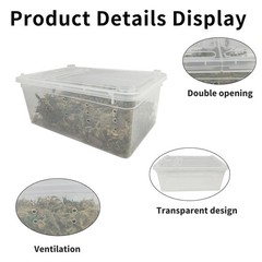 PINVNBY Reptile Feeding Box 8 PCS Snake Breeding Box Reptile Transport Contai…