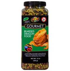 Zoo Med Natural Gourmet Bearded Dragon Food with Added Vitamins and Mineral 15oz