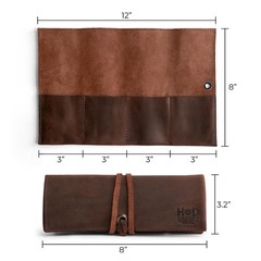 Hide & Drink, Leather Watch Roll Organizer Handmade from Full Grain Leather, …