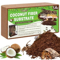 Coconut Fiber Substrate 1.4LB Natural Bedding Brick Reptile Snake Lizard 2.1 Gal