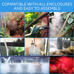 Reptile Fogger & Humidifier – Adjustable Fog Output for Mini Terrarium Fogger –